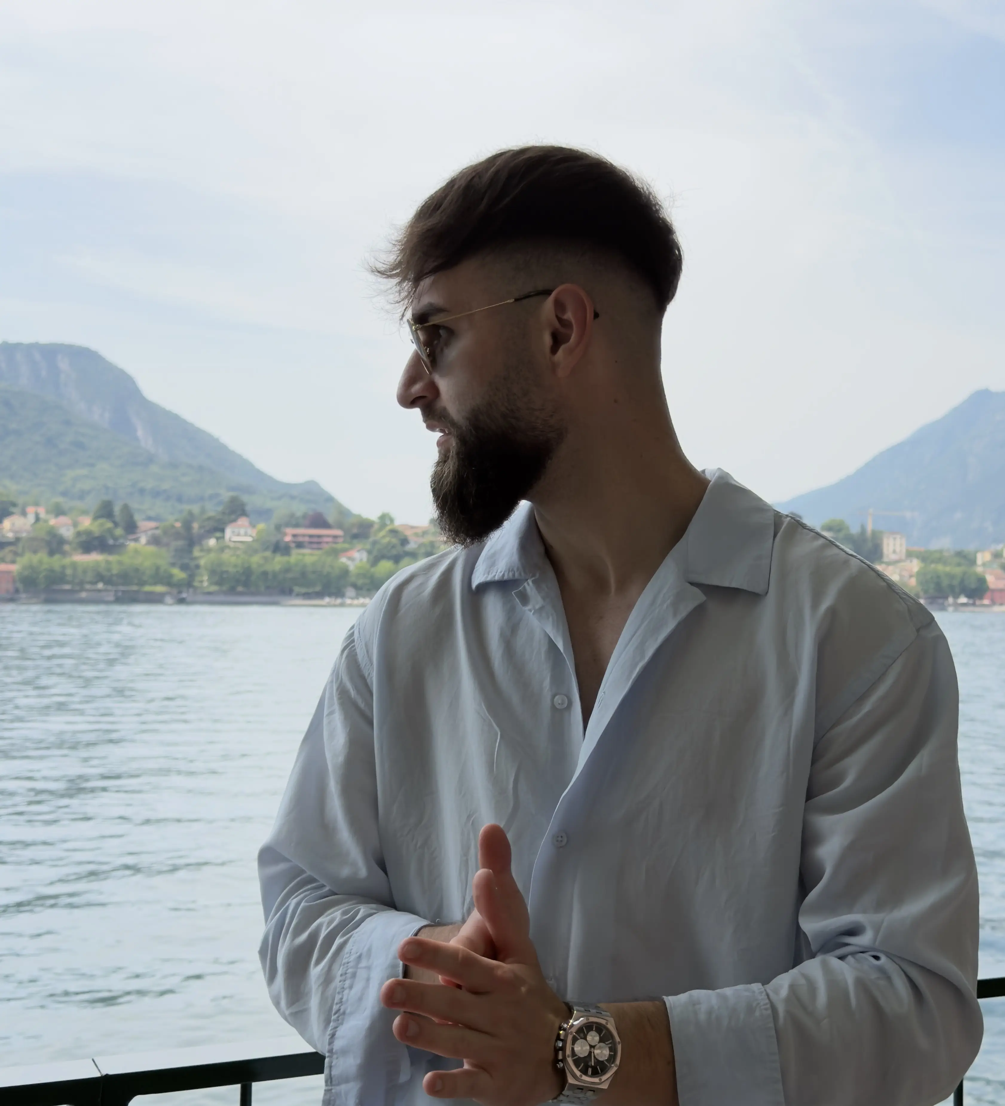 Sergiu Castrase by a lake